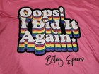 Britney Spears Tshirt Pink   Oops  I Did It Again   Retro Size Large Regular