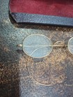 Antique Gold Eye Glasses Oval Lens Wire Rim With Case Marked Is2