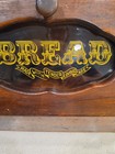Vintage 1980 s Wooden Bread Box With Window Front    made With Tender Loving Care   
