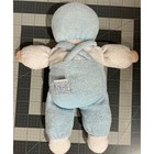 Vintage Eden Toys Blue Terry Cloth Baby Boy Doll Plush Stuffed Blonde Yarn Hair