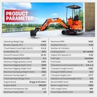 1 4ton Mini Excavator Side Swing Pilot Control 13 5hp B s W  Attachments