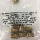 Rheem Furnace Burner Orifice Conversion Kit 62-22175-90  8 Piece 