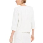 Kasper New Women s Textured Metallic Flyaway Jacket Top Tedo