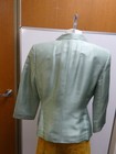 Vintage Josephine Chaus Green 100  Silk Lined Blazer  button Closure Sz 10