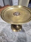 Antique 19thc Grand Tour Brass Tazza Classical Greek Profile Medallion 7 5 