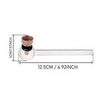 2   5  Small Glass Pipe Glass Tobacco Herb Smoking Pipe With Stainless Steel Bowl