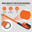 Car Tie Down Straps Kit 2 x120  Lasso Style 5512lbs Load 4-pack With Flat Hooks