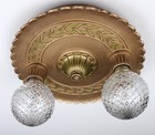 Antique Vintage 30 s Art Deco Ceiling Light Fixture Flush Mount 2 Available