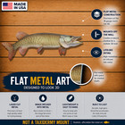 42    Musky Fish Replica - Realistic Musky Mount - Metal Muskellunge Replica