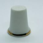 Gold 84 Worlds Fair Souvenir Porcelain Thimble 1984 New Orleans Louisiana 