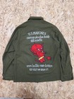 Vintage 70s Us Army Military Custom Embroidery Field Mens Wool Jacket Shirt Sz M