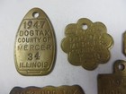 Vintage 1947-56 Lot Dog Tag License Tax Registration Mercer Co   Illinois Tokens