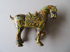 Old Chinese Yellow Ground Cloisonne Horse Figure