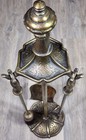 Vintage Victorian Brass Fireplace Chimney Metal Tool Set Stand Art Nouveau 500 B