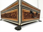 Antique Vizagapatam Sadeli Sewing Work Box Sandalwood Carved Anglo Indian 19th C