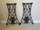 Set Of Singer Treadle Sewing Machine Cabinet Cast Iron Legs