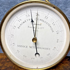 Antique French Brass Aneroid Barometer Naudet   Cie Paris Holosteric Working