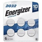 Energizer 2032 Batteries  6 Pack   3v Lithium Coin Batteries
