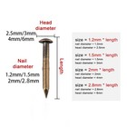 Antique Bronze Copper Brass Nail Mini Round Head Length 8mm-55mm Dia 1 2mm-2 8mm