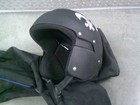 Skydiving Helmet Black Color Open Faced Helmet Chin Strap Design Benny Style