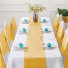 Yellow Gold Satin Table Runner 2 Pack 12x108 Inch Smooth Wedding Party Banquet