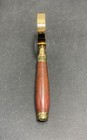 Vintage Wood And Brass Tone Metal Magnifying Glass Victorian Style Hand Lens