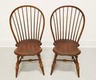 D r  Dimes Cherry Finish Windsor Dining Side Chairs - Pair B