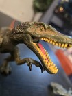 Spinosaurus Style Green Dinosaur Action Figure Toy W  Red Sail Open Mouth