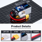 2x Zeee 14 8v 120c 1500mah 4s Lipo Battery Xt60 For Rc Fpv Drone Quad Airplane