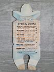 Vintage Menu     The Stirrup Room     Hotel Multnomah Portland  Or - Drinks 1950s