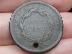 1840 Braided Hair Large Cent Penny- Large Date- Vf Details