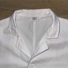 White Lab Coat Mens Womens Size L Long Sleeve Button Up Pocket Medical Doctor