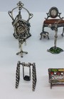 Vintage Collection Of 9 Italian 800   925 Sterling Silver Miniatures