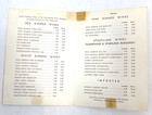 Vintage Los Angeles Driftwood Chuck Wagon Hollywood California Restaurant Menu