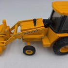 Vintage Ertl John Deere Yellow Tractor Diecast Backhoe Excavator Front Loader