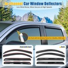 In-channel Smoke Acrylic Rain Guards For Tundra Crewmax 2007-2021 4-piece