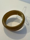 Vintage Mid-century Bakelite Bangle Bracelet - Olive Avocado Green - Tested
