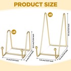 12 Pcs Plate Display Stands Gold Photo Holder Metal Easel Holders Picture Fra   