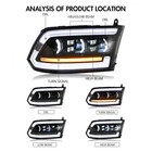 Headlights For Dodge Ram 1500 2500 3500 2009 2018 Sequential Turn Signal Startup