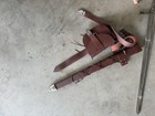 Sword Replica Belt Leather Prop  Steel Halloween Movie Harness Rare Got
