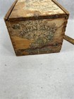 Antique Shipping Box Advertising Wood Slide Top Satin Starch 10x6x5 Original 