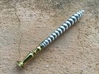 Late 19th Century Heavy Silver Plated Steel And Brass Custom Tobacco Pipe Tamper