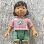 Fisher Price Loving Family Hispanic Girl Sister In Pink Shirt 1998 Dollhouse Toy