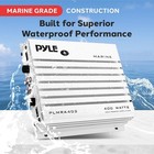 Pyle 400 Watt Marine Yacht Waterproof Bluetooth 4-channel Amp Plmra410bt