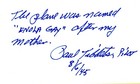 Atomic Bomb  Very Scarce Note Written By Paul Tibbets Re  Naming B-29 After Mom