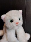Ty Classic Crystal White Kitty Cat Plush Stuffed Animal Toy 1996 With Pink Bow