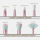 Makeup Brush Set Pink Glitter unicorn Foundation Sparkles Cute Fan Powder Blush 