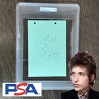 Bob Dylan Signed Page Autographed    Psa Coa   Encapsulated A Complete Unknown