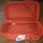 Nike Orange Zippered Shoe Bag With White Swoosh   Nike Logo