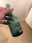 T  Pepper Squat Soda Bottle  Teal Green Colored  Ashland  Pa Sch  County